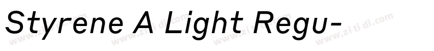 Styrene A Light Regu字体转换